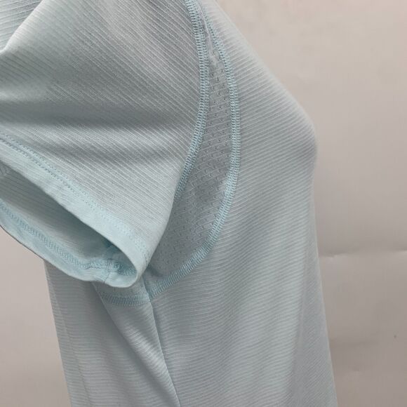 Under Armour Streaker Tee Shirt Womens M Medium Sky Blue Fitted Heatgear Stretch - Picture 6 of 12